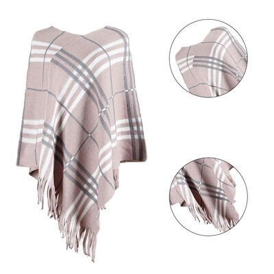 

Shawl Cloak Sweater Female Personality Fashion Diagonal Stripe Set Head Sexy V-Neck Comfortable Simple And Simple Temperament