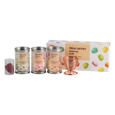 

Grass wood good four-color macarons beauty egg send rose gold bracket puff non-latex sponge puff water to become wet&dry