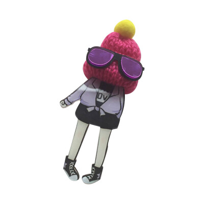 

Women Wool Hat Cute Brooches Pins In Backpack Girl Gifts