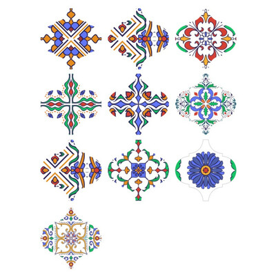 

10PcsSet Moroccan Style Crystal Tile Wall Stickers Self-adhesive Waterproof Oilproof Backsplash Kitchen Bathroom Wall Stickers