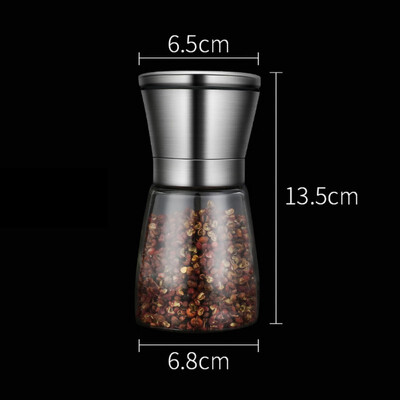 

Household Kitchen Supplies Kitchenware Stainless Steel Manual Salt And Pepper Shakers Herb Mill Pepper Grinder Ceramic Mill