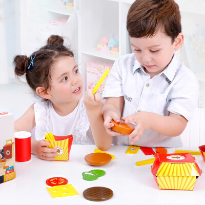 

Siaonvr Childrens Toy Role Playing Burger Toy Childrens Play House Toy Simulation Foo