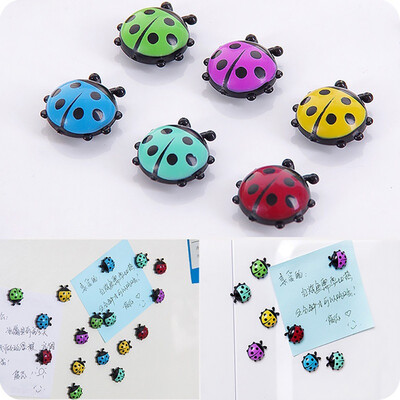 

Gobestart 6Pcs Mini Ladybug Fridge Magnets Creative Refrigerator Magnetic Stickers