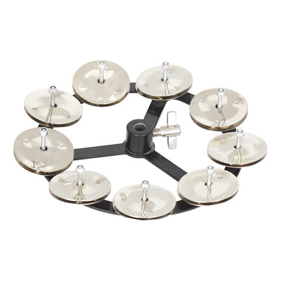 

9 in 1 Stomping on Bells Trample Foot Step-on Bell Copper Cymbals Drum Set Percussion Instrument Accessories