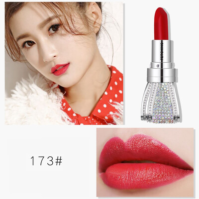 

Matte Bowknot-shape Diamond Lipstick Long-lasting Waterproof Non-stick Cup Lipstick