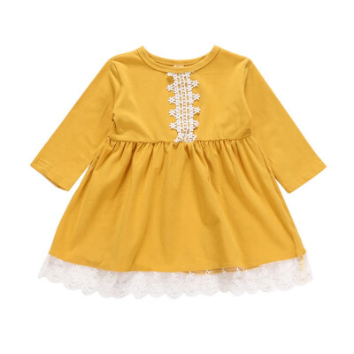 

Autumn Girl Dress Cotton Long Sleeve Children Dresses Lace Dresses Kids Dresses for Girls Fashion Girls Clothing