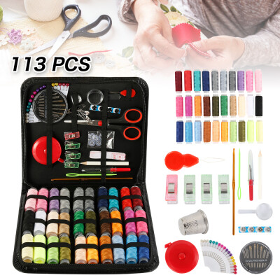 

113Pcsset Multi-Function Sewing Kit Quilting Box DIY Home Travel Thread Stitching Embroidery Craft Mending Set