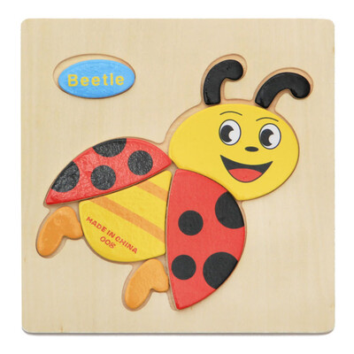 

Tailored Kids Baby Wooden Cartoon Animals Learning Educational Intelligence Toys Puzzle A