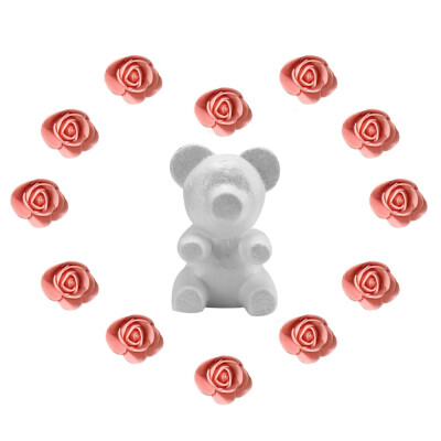 

Toponeto Foam Bear Modeling 200 Pcs Mini PE Foam Rose Flower for DIY Crafts Gifts