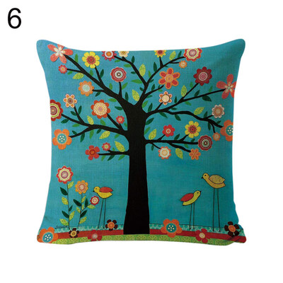 

Branch Bird Linen Throw Pillow Case Protector Cushion Cover Sofa Home Decor