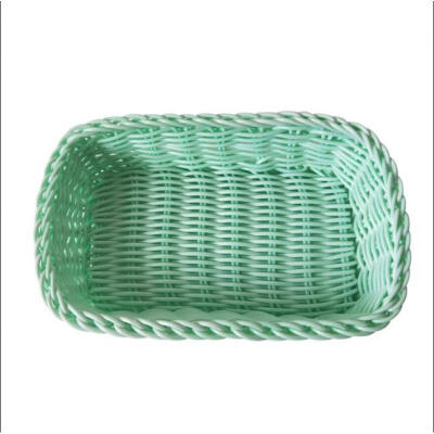 

1pc candy purple Wicker Storage Basket For bedroom Handmade Fruit Dish Rattan Food Bread Loaf Sundries Neatening Container Case