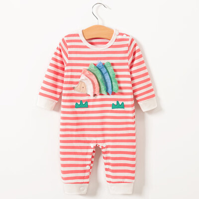 

Autumn Baby Boy Girl Casual Romper Infant Cartoon AnimaL Stripe Pattern Long Sleeve Children Bodysuit Jumpsuit Outfits