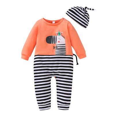 

Baby Infant Rompers Baby Boys Girls Long-Sleeved Rompers Cartoon Infant Jumpsuit Baby Toddler Clothes