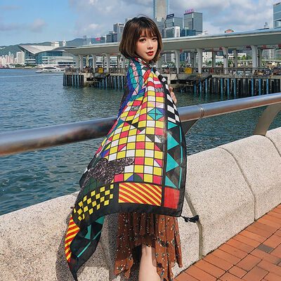 

2019 Scarf Women Ethnic Style Stylish Long Style Sunscreen Shawl Keep Warm Fashion Printed Dual Use Elegant Scarf 180cm100cm