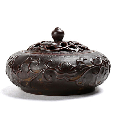 

Ceramics Garden Home Incense Burner Censer Craft Practical Lotus Leaf Back Flow Incense Burner Home Living room Decoration Decor