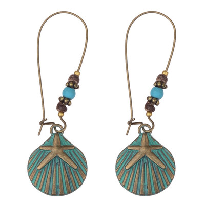 

Multiple Flower Leaf Spider Vintage Green Alloy Hanging Dangle Drop Earrings with Stone for Women Jewelry Accessories