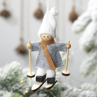 

Tailored Christmas Decoration Non-woven Ski Snowman Small Ornaments Doll Pendant