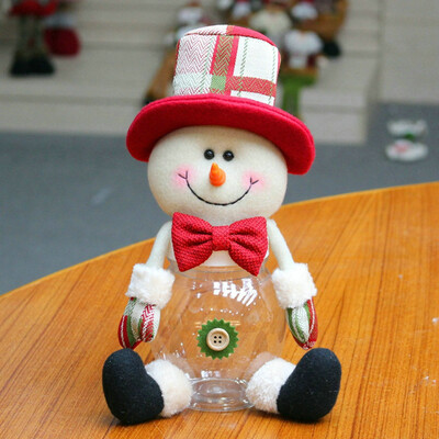 

Toponeto Santa Claus Snowman Elk Christmas Candy Packaging Christmas Candy Jar