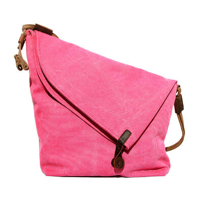 

Vintage Solid Color Flap Look Large Capacity Women Crossbody Shoulder Canvas Bag