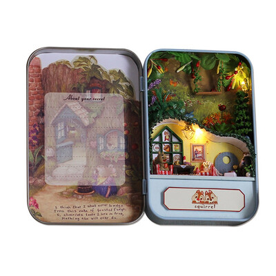 

YIWULADIY Miniature House Furniture LED Box Theatre Decorate Creative Christmas Gifts
