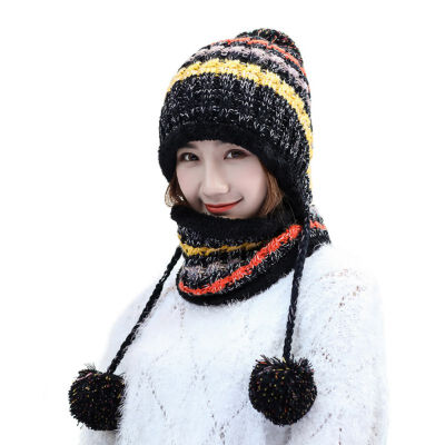 

Womens Winter Hat Warm Thick Beanie Cap Scarf Knitted Ski Face Mask Cold Weather Beanies
