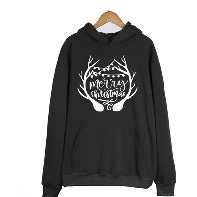 

Tailored Women Casual Ultra Soft Letter Print Full Sleeve Pullover Hooded Loose Blouse