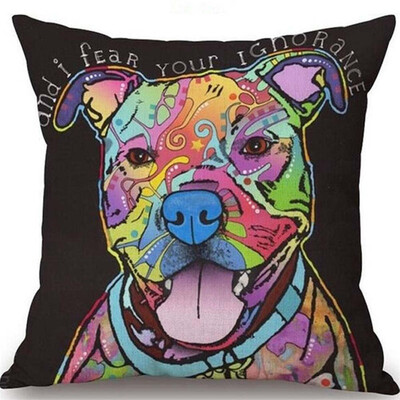 

1PCS European&American style oil painting dog cat linen pillow pillowcase