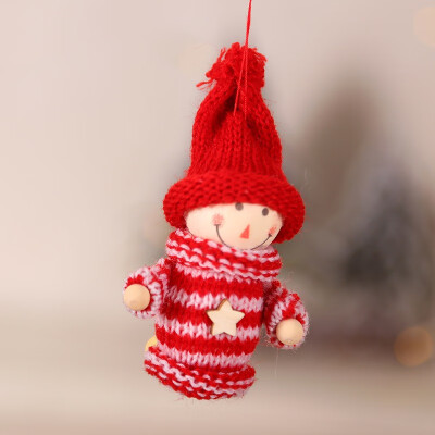 

Merry Christmas Tree Knitted Doll Decorations BoyGirlOld Man Hanging Pendant Holiday Indoor Party Favor Seasonal Decor