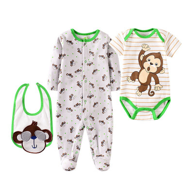 

Autumn Jumpsuit Baby Boy Girl Cartoon Long Sleeve JumpsuitShort Sleeve RomperBibs Newborn Romper Set