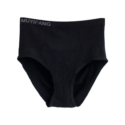 

Fashion High Waist High Elastic Tummy Hips Anti-Lighting Slim Ladies Briefs Solid Letter Print Briefs Women Underwear