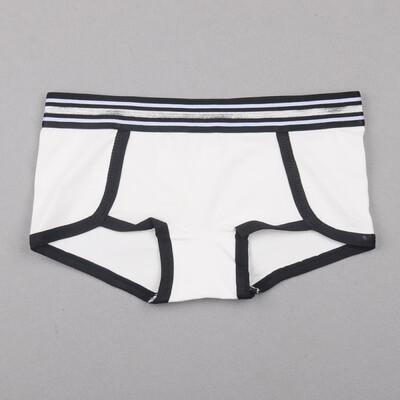 

Middle Waist Briefs Stitching Bag Hip Wide Side Printing Simple Panties Underwear Women