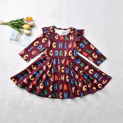 

Kids Toddler Baby Flower Girls Long Sleeve Dress Princess Party Dresses Clothes