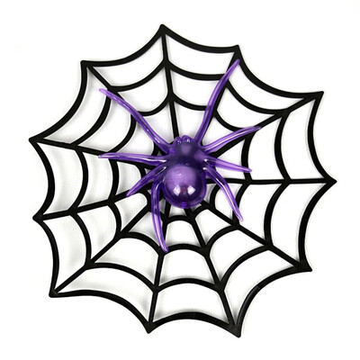 

Glowing Spider Plastic Spider Web Spider With Light Halloween Ghost House Decorative Props