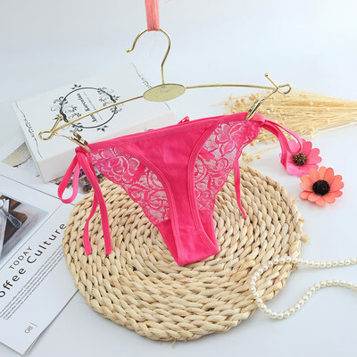 

Sexy Lingerie Womens Cotton Panties Lace-up Thongs Panties Sexy Lace Cutout G-String Lingerie Panties Underwear