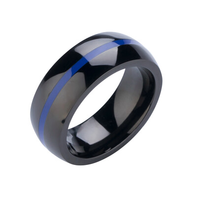 

Men firefighter Ring Stainless Steel Thin blue red line Top Quality Jewelry Rings
