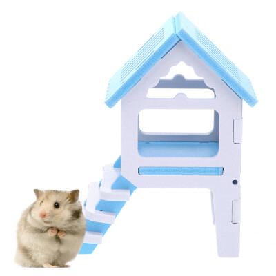 

Gobestart Small Pet Mouse Toy Entertainment House Color Hamster Wooden Toy Sport Ladder