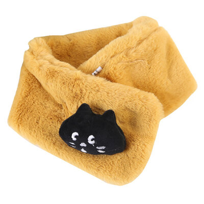 

Winter Childrens Scarf Cartoon Cat Plush Scarf Men And Women Baby Korean Version Of The Warm Cross Scarf Baby Accessories