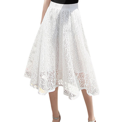 

Summer Fashion Womens Ball Gown Pleated Elegant Organza Tulle Saias Knee-Length Tulle Skirt