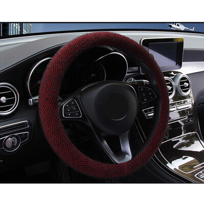

Universal Black Warm Soft Plush Car Auto Steering Wheel Cover 37-38CM For Winter