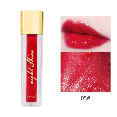 

SANUO Dazzling Night Multi-Color Lip Gloss Set Waterproof Non-Stick Cup Lasting Non-Fading Liquid Mirror Lipstick