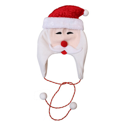 

Cute Cartoon Christmas Cap Santa Claus Snowman Elk Pattern for Kids Unisex Nice