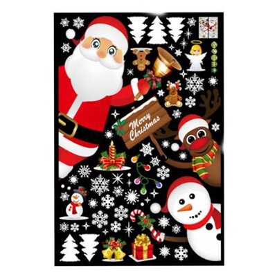 

Doors&Windows Accessories Store Window Glass Christmas Scene Decorate Wall