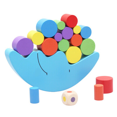 

〖Follure〗Educational Wooden Moon Of Balance Column Building Block Puzzle Child Toys