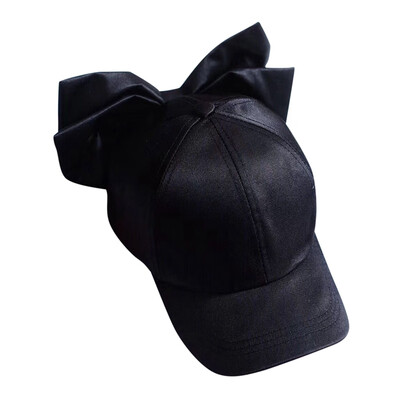 

Autumn Baby Cap Girls Children Big Bowknot Caps Hats Adjustable Sun Protection Casual Visors