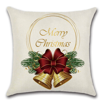 

2020 New 45x45cm Cotton Linen Merry Christmas Cover Cushion Christmas Decor for Home Happy New Year Decor Navidad Xmas Gift