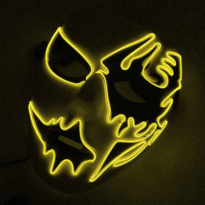 

Halloween Mask LED Mask Light Up Party Masks Neon Environment-friendly Mascara Horror Mascarillas Glow In Dark Masque