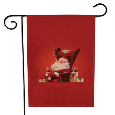 

Siaonvr Christmas Garden Flag Santa Claus Double Sided Banner Outdoor Lawn Decor Flag