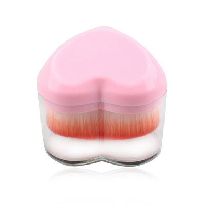 

Lovely Heart Shape Powder Makeup Brushes Cute Style Soft Hair Loose Powder Make UP Brush With Mirror Pincel Maquiagem