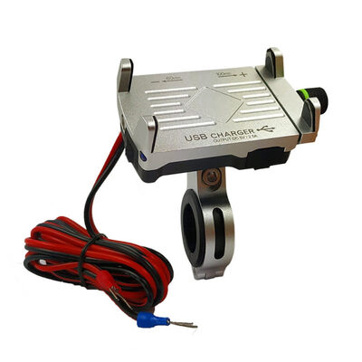 

Motorcycle aluminum car phone holder 12V motorcycle metal Mobile phone holder can be used for charging