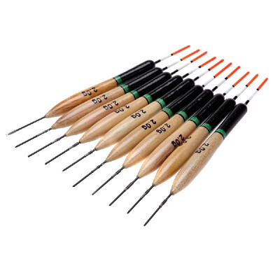

Lixada 10Pcs 2g Fishing Floats Paulownia Wood Fishing Tackle Tools